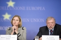Israeli and Slovenian Minister for Foreign Affairs Tzipi Livni and Dimitrij Rupel