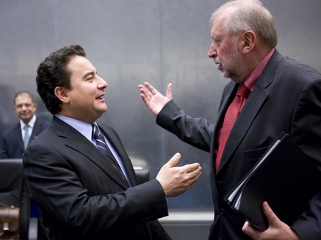 Turkish Foreign Minister Ali Babacan and President of the GAERC Council, Slovenian Minister of Foreign Affairs, Dimitrij Rupel