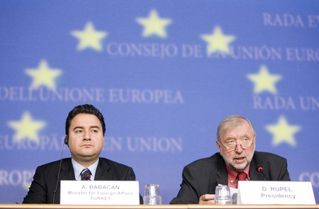 Turkish and Slovenian Minister of Foreign Affairs at the press conference