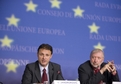 Ministre croate des Affaires étrangères Gordan Jandroković et ministre slovène des Affaires étrangères Dimitrij Rupel lors de la conférence de presse