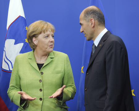 Arrivée de Angela Merkel, la chancelière allemande