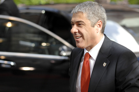 Arrivée du Premier ministre portugais José Sócrates