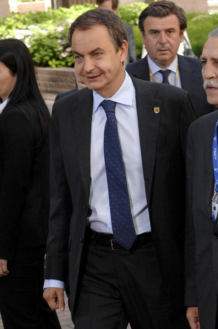 Arrivée du Premier ministre espagnol José Luis Rodriguez Zapatero