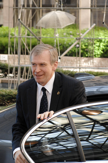 Arrivée du Premier ministre belge Yves Leterme