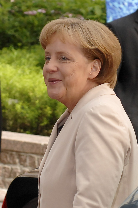 L’arrivé de la Chancelière allemande Angela Merkel