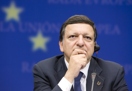 Président de la Commission européenne José Manuel Barroso lors la conférence de presse