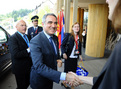 Arrival of the Italian Deputy Minister of Defence Giuseppe Cossiga