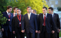 Ministre slovène  Karl Erjavec avec des collègues