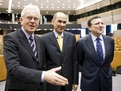 Predsednik Evropskega parlamenta Hans-Gert Pöttering, slovenski premier Janez Janša in predsednik Evropske komisije José Manuel Barroso