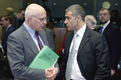 Commissaire européen Stavros Dimas avec le ministre italien de l'environnement Alfonso Pecoraro Scanio