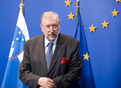 Slovenian Foreign Minister Dimitrij Rupel talks to media after an EU- Canada Ministerial Troika meeting