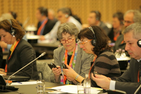 Participants of the Conference listen to welcoming Speeches