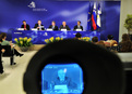 Conférence de presse (Andrej Bajuk, ministre slovène des Finances)
