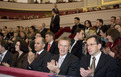 Predsednik Vlade RS Janez Janša, evropski komisar Janez Potočnik in minister za razvoj Žiga Turk med poslušanjem koncerta