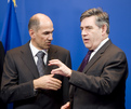 Janez Janša with the British Prime Minister Gordon Brown