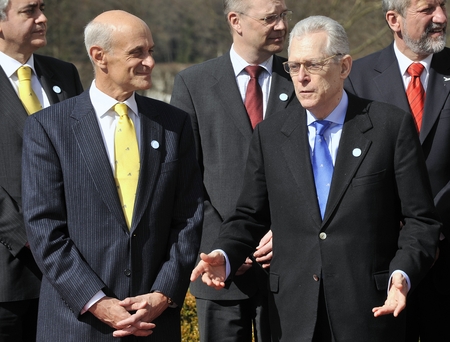 The US Secretary of Homeland Security Michael Chertoff and Slovenian Minister of Justice Lovro Šturm