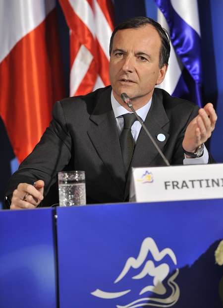 Commissaire européen responsable pour les affaires internes, la liberté et la justice Franco Frattini