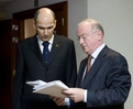 Slovenian Prime Minister Janez Jansa and President of the EU's Committee of the Regions Luc Van den Brande