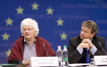 Conférence de presse : Mariann Fischer Boel, la commissaire européenne à l'agriculture et au développement rural, et Iztok Jarc, le ministre ministre slovène de l'Agriculture, des Forêts et de l'Alimentation