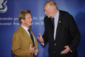 Francoski minister Bernard Kouchner in slovenski minister Dimitrij Rupel