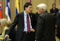 British secretary of state for foreign and Commonwealth affairs David Miliband and German federal minister of foreign affairs Frank-Walter Steinmeier