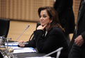 Greek minister of foreign affairs Dora Bakoyannis at the first working session