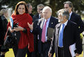 Arrival of Greek, Spanish and Portugal minister (Dora Bakoyannis, Miguel Angel Moraions, Luis Amado)