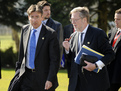 Arrival of Dutch and Danish ministers Maxime Verhagen and Per Stig Møller