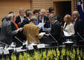 Before working lunch – ministers of the EU and the candidate countries (Brdo Congress Centre)