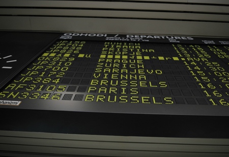 Razpored letov na ljubljanskem letališču JP