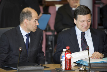 Janez Janša et José Manuel Barroso