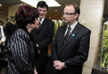 La ministre adjoint bulgare des Transports Vessela Gospodinova avec son homologue slovène Radovan Žerjav