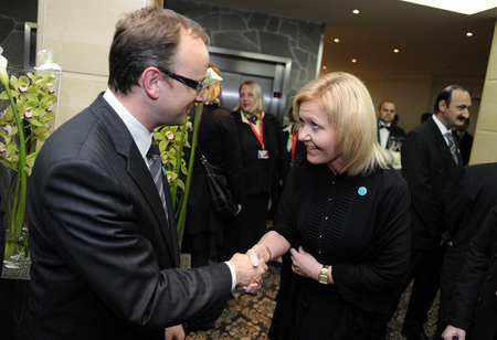 Slovenian minister of transport Radovan Žerjav and Danish minister of transport Carina Christensen