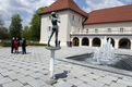 Ministers discuss before lunch at Brdo Castle