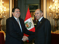 Président péruvien Alan García Pérez et premier ministre slovène Janez Janša