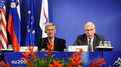 John R. Byerly, Head of US negotiation team, and Boyden Gray, US Special Envoy for EU Affairs at the press conference