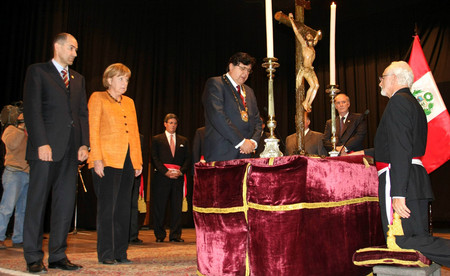 Inauguration du nouveau ministre d'Environnement péruvien Antonio Brack