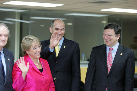 Michelle Bachelet, Janez Janša, José Manuel Barroso