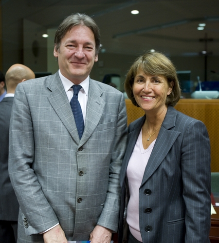 Vasko Simoniti, ministre slovène de la Culture, et Christine Albanel, la ministre française de la Culture et de la Communication