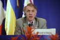 Ukrajinski minister za zunanje zadeve Vladimir Ogrizko na novinarski konferenci