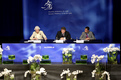 Press Conference: Minister Iztok Jarc, the EU Agriculture Commissioner Mariann Fischer Boel and spokesperson at the Ministry Jernej Kovač