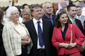 EU Agriculture and Rural Development Commissioner Mariann Fischer Boel and Slovenian Minister of Agriculture, Forestry and Food Iztok Jarc with his wife Helena