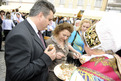 Macedonian Minister of Agriculture, Forestry and Water Economy Aco Spasenovski and his spuose Elida 'tasting Slovenian Country Side'