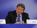 Ministre Iztok Jarc à la conférence de presse