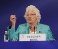Komisarka Mariann Fischer Boel na novinarski konferenci