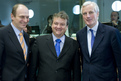 Češki minister za kmetijstvo Petr Gandalovič, slovenski minister Iztok Jarc in francoski minister za kmetijstvo in ribištvo Michel Barnier
