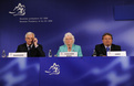 Michel Barnier, Mariann Fischer Boel and Iztok Jarc at the press conference