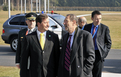 Arrival of Slovenian Defence Minister Karl Erjavec and High Representative for the Common Foreign and Security Policy Javier Solana to Brdo