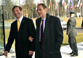 Slovenian Defence Minister Karl Erjavec and EU High Representative for the CFSP Javier Solana