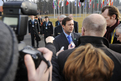 Arrival and door-step statement of minister of defence Karl Erjavec